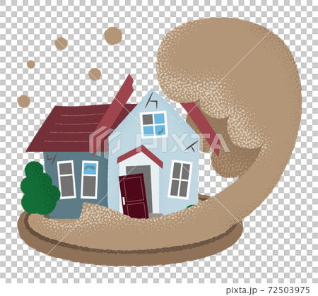 Vector illustration of a flooded house Vector illustration of a flooded house 72503975