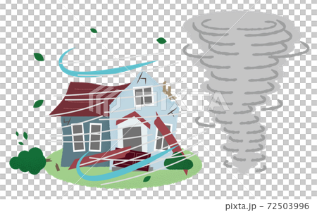 Vector illustration of houses suffering from... - Stock Illustration ...