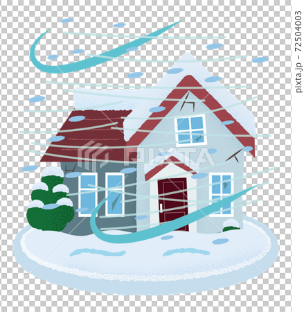 矢量圖的暴風雪損壞的房屋 矢量圖的暴風雪損壞的房屋 72504003