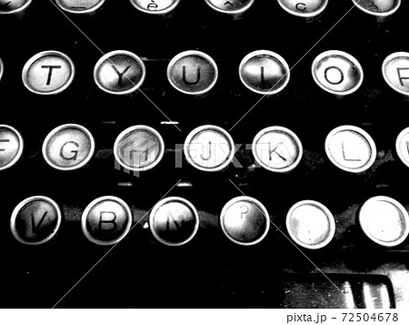 Keyboard of an old typewriter. Keyboard of an old typewriter. 72504678