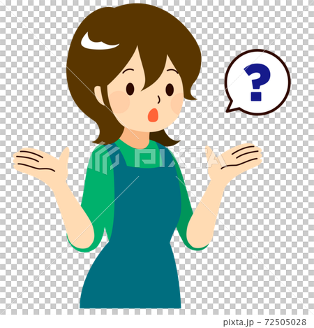 Vector illustration of a housewife posing 72505028