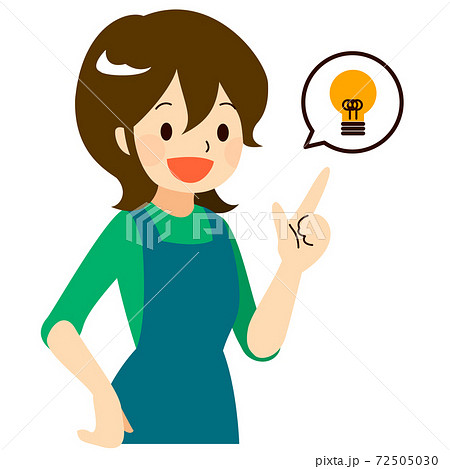 ポーズをつける主婦のベクターイラスト ポーズをつける主婦のベクターイラスト 72505030