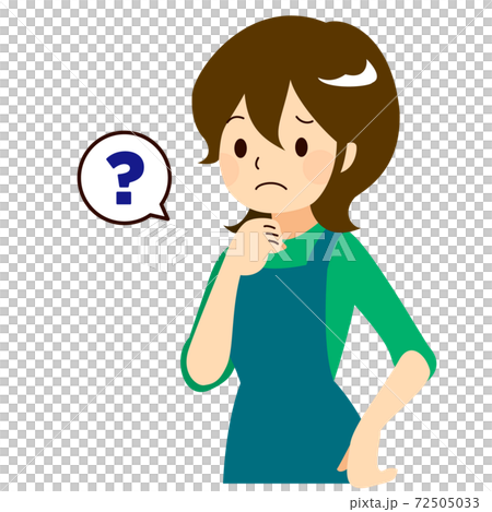 Vector illustration of a housewife posing 72505033