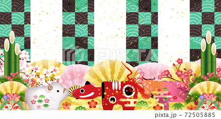 丑 初売り 新年 背景 丑 初売り 新年 背景 72505885