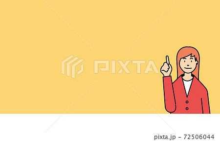 ポイントを伝える女性のフレーム ポイントを伝える女性のフレーム 72506044