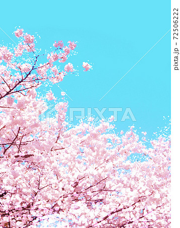 イラスト加工した桜の背景のイラスト素材