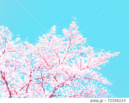 イラスト加工した桜の背景のイラスト素材