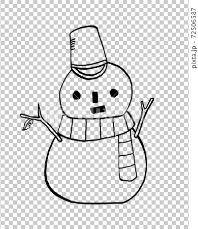 雪人的插圖線條畫 雪人的插圖線條畫 72506587