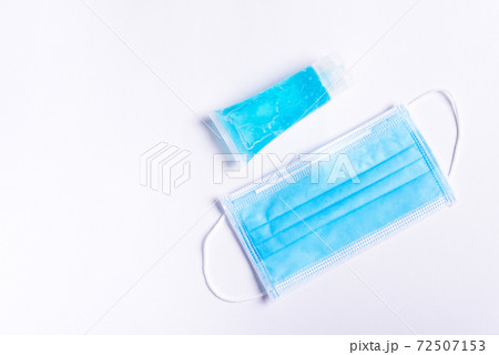 Medical protective face mask for cover mouth and nose and alcohol gel sanitizer hand gel 72507153