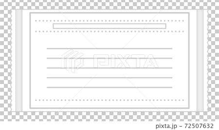 個包装された不織布マスクの線画イラスト 個包装された不織布マスクの線画イラスト 72507632