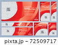 Set of Red and Black Web banners templates, Standard sizes with space. Vector illustration 72509717