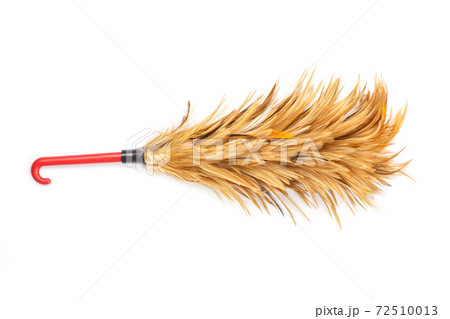 Feather duster for cleaning isolated on white background. 72510013