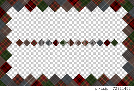 飾り枠&飾り罫 パッチワーク 秋冬色のタータンチェック 飾り枠&飾り罫 パッチワーク 秋冬色のタータンチェック 72511492