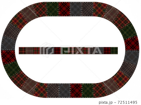 飾り枠&飾り罫 パッチワーク 秋冬色のタータンチェック(加工有り) 飾り枠&飾り罫 パッチワーク 秋冬色のタータンチェック(加工有り) 72511495