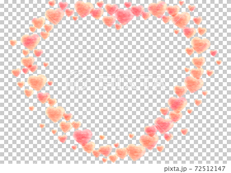 A red frame where hearts gather to form a big heart A red frame where hearts gather to form a big heart 72512147