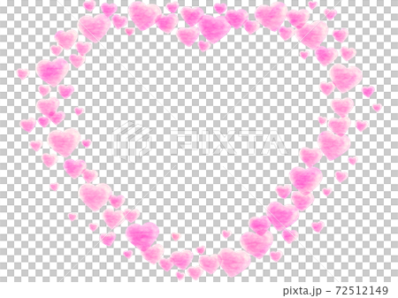 A pink frame where hearts gather to form a big heart A pink frame where hearts gather to form a big heart 72512149