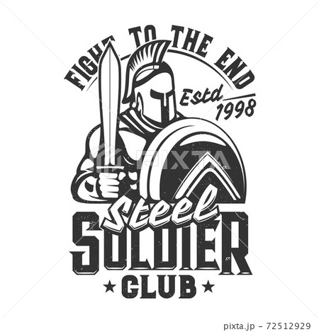 Gladiator warrior with sword tshirt vector print Gladiator warrior with sword tshirt vector print 72512929