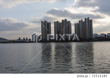 風景 海 日没 72513185