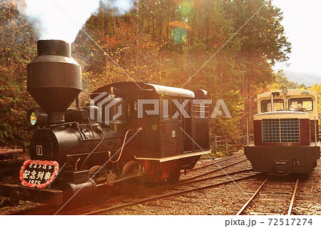 長野木曽森林鉄道の写真 蒸気機関車