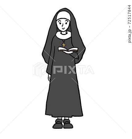 修道女のイラストのイラスト素材