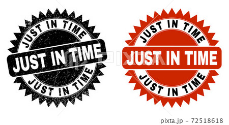 JUST IN TIME Black Rosette Stamp with Corroded Texture JUST IN TIME Black Rosette Stamp with Corroded Texture 72518618