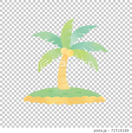 Illustration of a palm tree with a watercolor touch 72519180