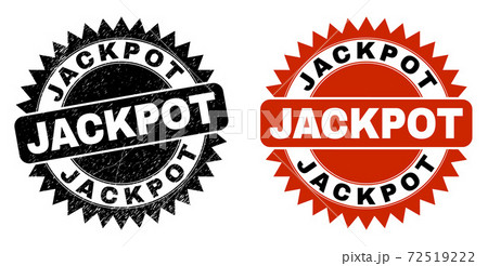 JACKPOT Black Rosette Stamp Seal with Corroded Surface JACKPOT Black Rosette Stamp Seal with Corroded Surface 72519222