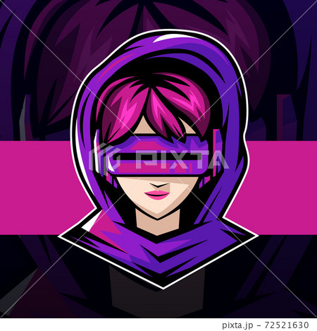 Premade Girl Gamer Mascot Logo For Sale || Girl Gamer eSports Logo - Lobotz  LTD