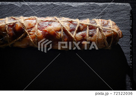 Conceptual Salami On A Ardesia Board 72522036