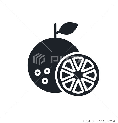 Orange icon. Orange slice. Black isolated silhouette. Fill solid icon. Modern minimalistic design. Vector illustration. Fruits Orange icon. Orange slice. Black isolated silhouette. Fill solid icon. Modern minimalistic design. Vector illustration. Fruits 72523948