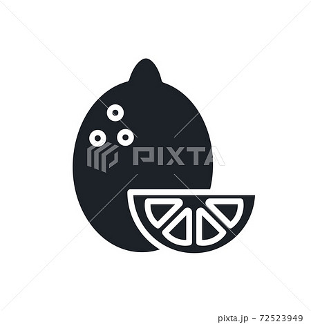 Lemon icon. Black isolated silhouette. Fill solid icon. Modern minimalistic design. Vector illustration. Fruits Lemon icon. Black isolated silhouette. Fill solid icon. Modern minimalistic design. Vector illustration. Fruits 72523949