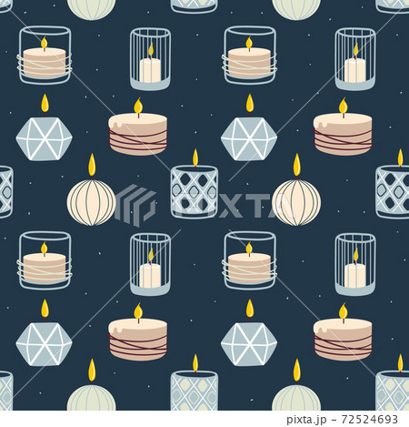 Scented burning candles seamless pattern Scented burning candles seamless pattern 72524693