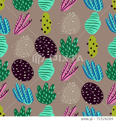 Bright underwater seamless pattern with beautiful corals. 72526204
