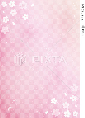 市松模様 パターン 桜 背景壁紙 ピンクのイラスト素材