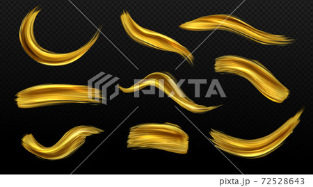 Gold brush strokes, golden paint smears Gold brush strokes, golden paint smears 72528643