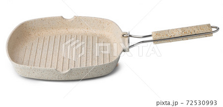 New ceramic non stick frying pan on white background New ceramic non stick frying pan on white background 72530993