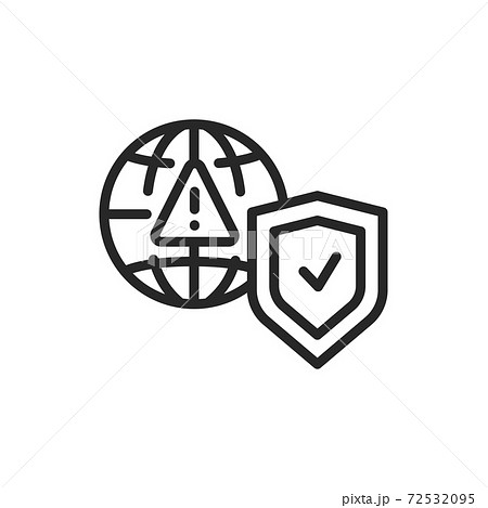 Environmental harm insurance color line icon. Isolated vector element. 72532095