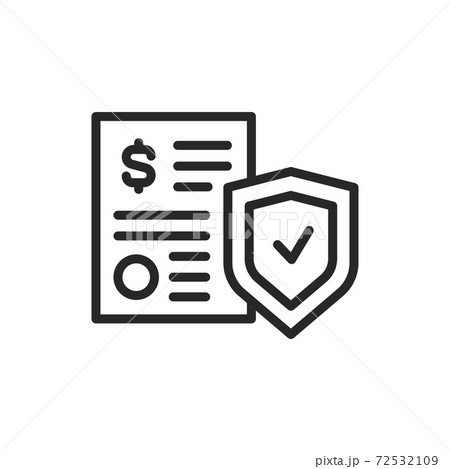 Professional liability insurance color line icon. Isolated vector element. Professional liability insurance color line icon. Isolated vector element. 72532109