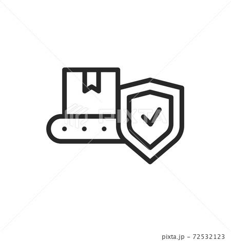 Production insurance color line icon. Isolated vector element. 72532123