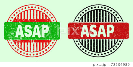ASAP Round Bicolor Seals - Distress Surface 72534989