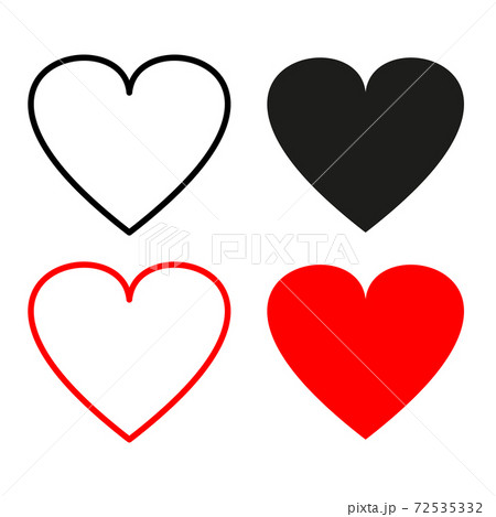 Love symbol icon set, Valentine day. Collection of heart Love symbol icon set, Valentine day. Collection of heart 72535332