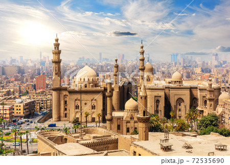 Wonderful view of The Mosque-Madrassa of Sultan Hassan from the Citadel, Cairo, Egypt 72535690