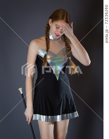 Teen Majorette Girl Concentrating Teen Majorette Girl Concentrating 72536260