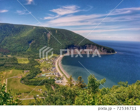 夏のカナダ ケベック州 ガスペジ半島の写真素材