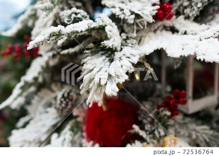 Minsk, Belarus - 13.12.2020. Handmade christmas toys, fir tree, santa claus, snowman Minsk, Belarus - 13.12.2020. Handmade christmas toys, fir tree, santa claus, snowman 72536764