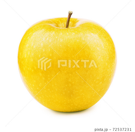 Fresh yellow apple isolated on white background 72537231