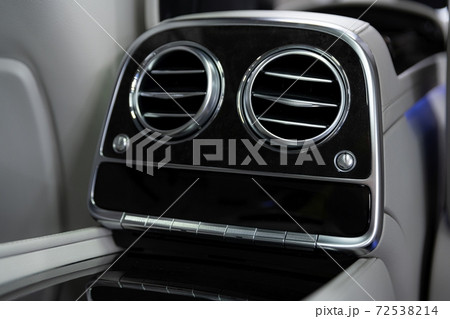 Modern car interior. Air vents in luxury car. Modern car interior. Air vents in luxury car. 72538214
