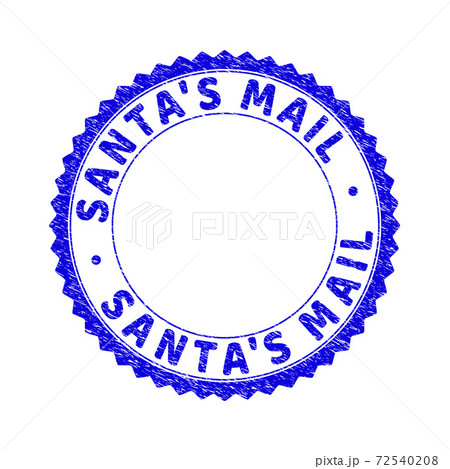 Grunge SANTA'S MAIL Textured Round Rosette Watermark Grunge SANTA'S MAIL Textured Round Rosette Watermark 72540208