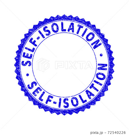 Grunge SELF-ISOLATION Scratched Round Rosette Stamp 72540226