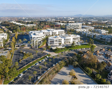 Aerial view of UTC, University City large residential and commercial, San Diego 72540707